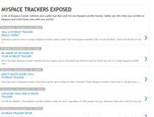 Tablet Screenshot of myspacetracker.blogspot.com