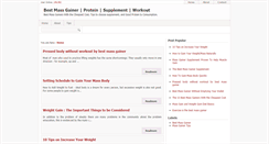 Desktop Screenshot of bestmassgainer.blogspot.com