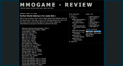 Desktop Screenshot of mmogame-review.blogspot.com