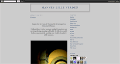 Desktop Screenshot of manneslilleverden.blogspot.com