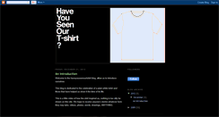 Desktop Screenshot of haveyouseenourtshirt.blogspot.com