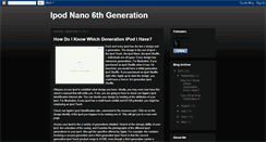 Desktop Screenshot of ipod-nano-6th-generation.blogspot.com