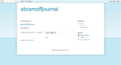 Desktop Screenshot of abramoffjournal.blogspot.com