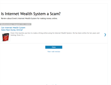 Tablet Screenshot of is-internet-wealth-scam.blogspot.com