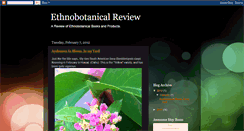 Desktop Screenshot of ethnobotanicalreview.blogspot.com