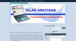 Desktop Screenshot of iklangratis-an.blogspot.com