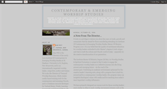 Desktop Screenshot of contemporaryemergingworshipstudies.blogspot.com