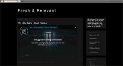 Desktop Screenshot of freshandrelevant.blogspot.com