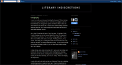 Desktop Screenshot of literaryindiscretions.blogspot.com