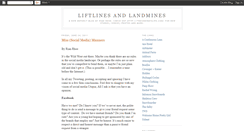 Desktop Screenshot of liftlinesandlandmines.blogspot.com