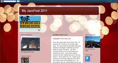 Desktop Screenshot of myjazzfest2011.blogspot.com