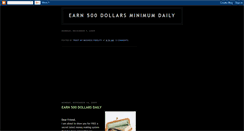 Desktop Screenshot of earn500dollarsdaily.blogspot.com