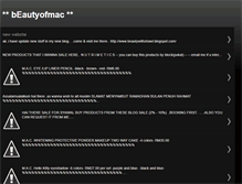 Tablet Screenshot of beautyofmac.blogspot.com