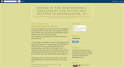 Desktop Screenshot of northwoodsdining.blogspot.com