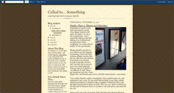Desktop Screenshot of calledtosomething.blogspot.com