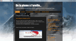 Desktop Screenshot of delaplumealoreille.blogspot.com