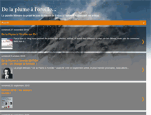 Tablet Screenshot of delaplumealoreille.blogspot.com