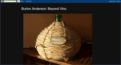 Desktop Screenshot of burtonanderson-beyondvino.blogspot.com