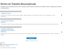 Tablet Screenshot of direitodotrabalhodescomplicado.blogspot.com