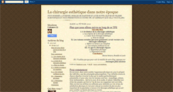 Desktop Screenshot of lachirurgieesthetiquedansnotreepoque.blogspot.com