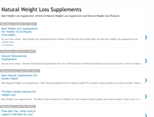 Tablet Screenshot of natural-weightlosssupplements.blogspot.com