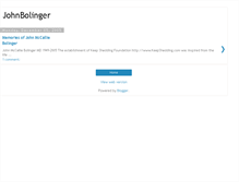 Tablet Screenshot of johnbolinger.blogspot.com