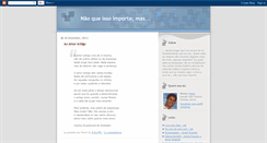 Desktop Screenshot of naoqueimporte.blogspot.com