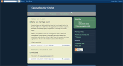 Desktop Screenshot of centurionforchrist.blogspot.com