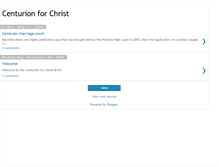 Tablet Screenshot of centurionforchrist.blogspot.com