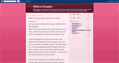 Desktop Screenshot of biblical-insight.blogspot.com