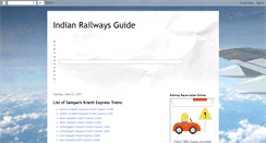 Desktop Screenshot of indianrailwaysguide.blogspot.com