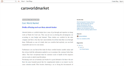 Desktop Screenshot of carsworldmarket.blogspot.com