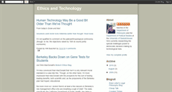 Desktop Screenshot of ethicsandtechnology.blogspot.com