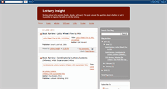 Desktop Screenshot of lottery-insight.blogspot.com