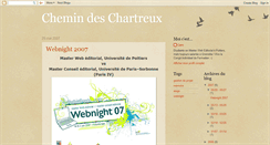 Desktop Screenshot of chemindeschartreux.blogspot.com