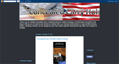 Desktop Screenshot of concealedcarryholsters.blogspot.com