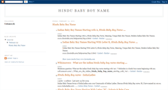 Desktop Screenshot of hindubabyboyname.blogspot.com