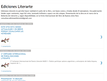 Tablet Screenshot of edicionesliterarte.blogspot.com