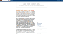 Desktop Screenshot of mlmbeginner.blogspot.com