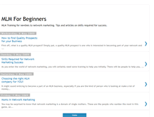 Tablet Screenshot of mlmbeginner.blogspot.com
