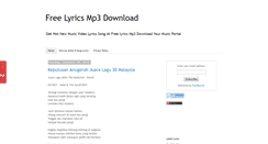 Desktop Screenshot of freelyricsmp3download.blogspot.com