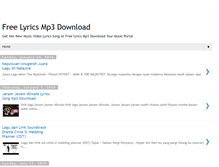 Tablet Screenshot of freelyricsmp3download.blogspot.com