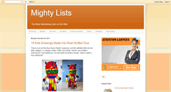 Desktop Screenshot of mightylists.blogspot.com