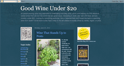 Desktop Screenshot of goodwineunder20.blogspot.com