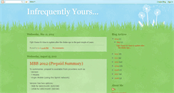 Desktop Screenshot of infrequentlyyours.blogspot.com