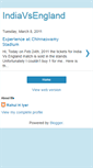 Mobile Screenshot of indiavsengland2011.blogspot.com