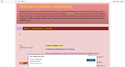 Desktop Screenshot of malaysianinternetmarketing.blogspot.com