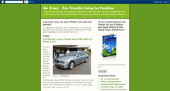 Desktop Screenshot of gogreen-ecofriendlylivingforfamilies.blogspot.com