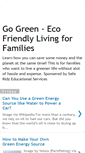 Mobile Screenshot of gogreen-ecofriendlylivingforfamilies.blogspot.com