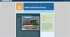 Desktop Screenshot of howecommunitylibrary.blogspot.com